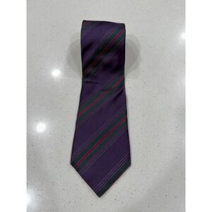 Canali Purple Silk Stripe Luxury Designer Men's Necktie Made in Italy